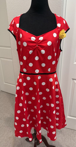 Abito pois rosso bianco - rosso,