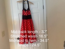 Abito a pois rosso, bianco e